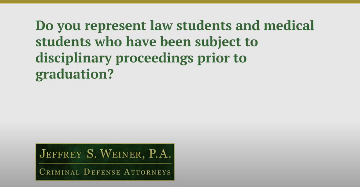 Do You Represent Students Who Have Been Subject to Disciplinary Proceedings Prior to Graduation?